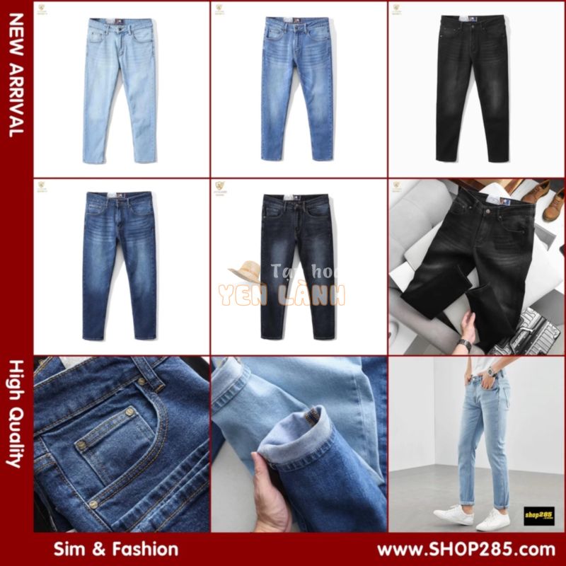 Quần Jean Nam MUSLAND SlimFit   1 chiếc quần Jean co giãn đẹp miễn chê đẹp tụt quần mua liền quần này   QJML4