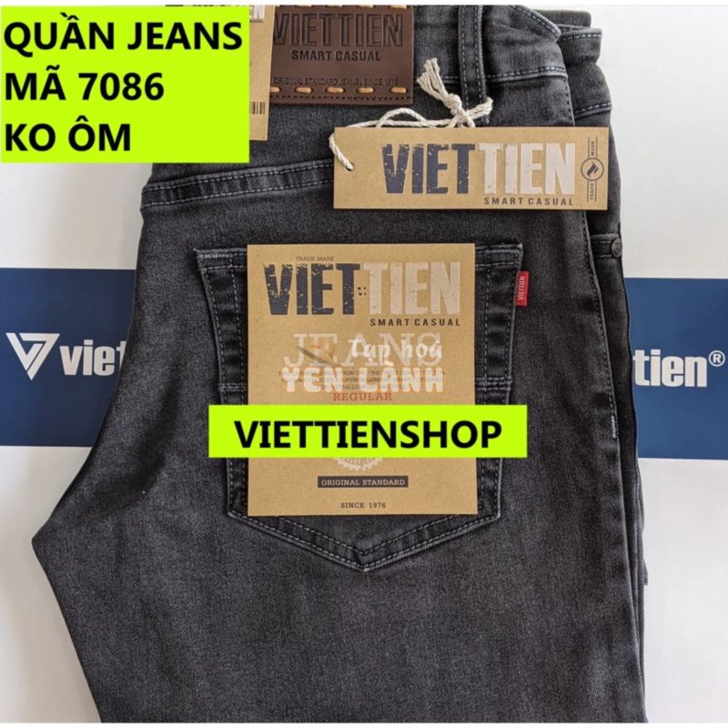 (7086 JR) QUẦN JEANS VIỆT TIẾN FORM THOẢI MÁI, RỘNG RÃI REGULAR