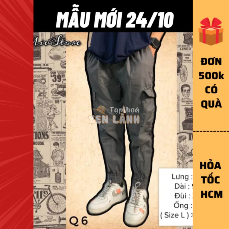 [Nhiều size]Quần Jogger 2hand, quần túi hộp lưng thun [Gò Vấp/Hỏa Tốc]