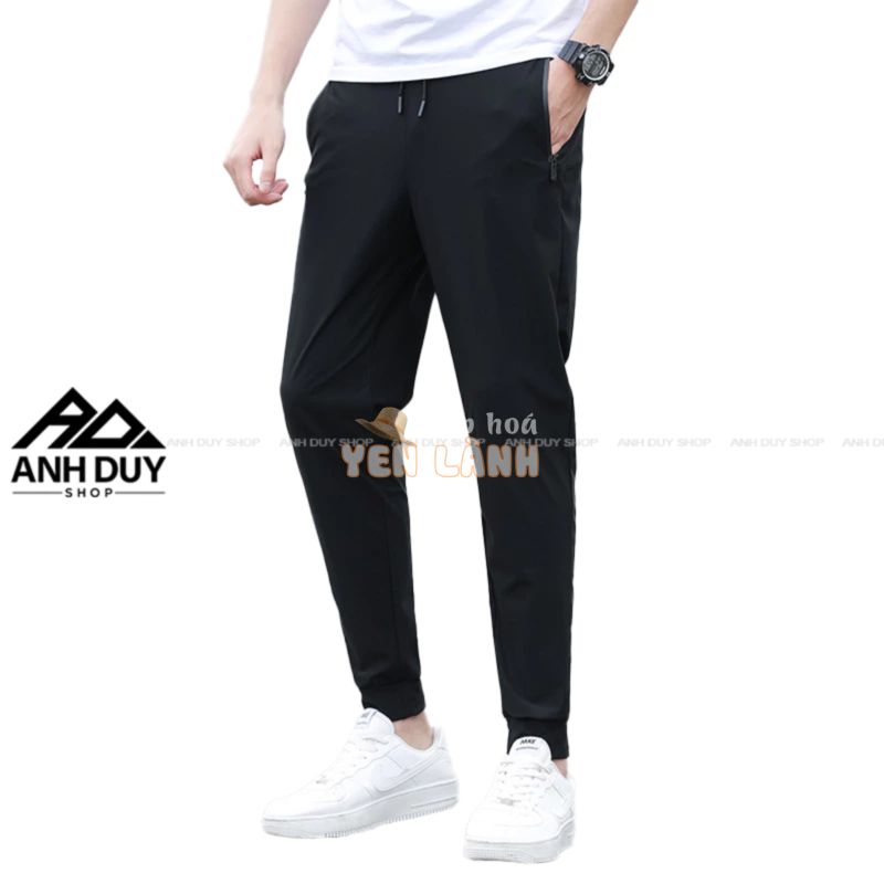 Quần Jogger Nam Nữ Trơn Basic Thun Poly Túi Khóa Kéo Thể Dục Thể Thao Năng Động Cá Tính Unisex ANH DUY SHOP JG24