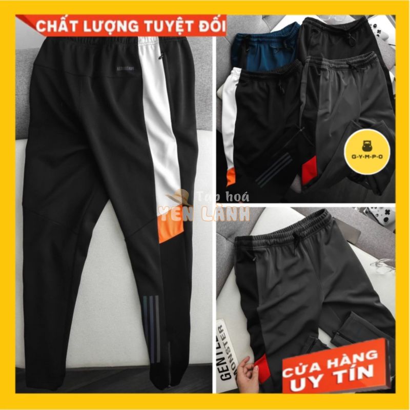 Quần Thể Thao Nam [JOGGER] Vạch Xéo Khóa Zip Chân Cực Chất [ĐỒ TẬP GYM NAM]