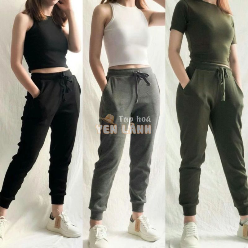 Quần Jogger Vnxk Unisex Nam Nữ Thun Gân 3 Màu Đen, Xám, Lính Age2X Chính Hãng.