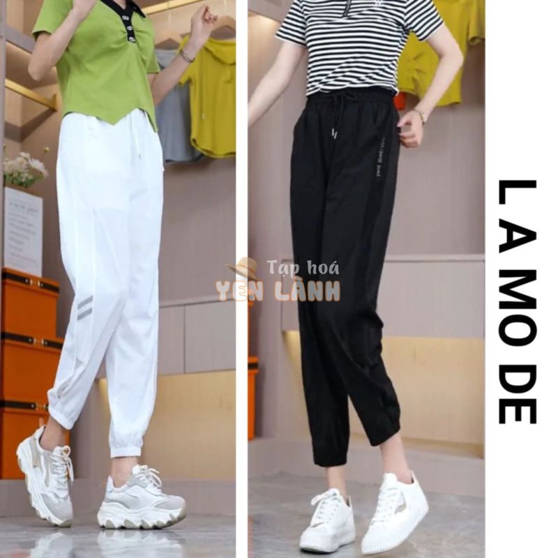 Quần Jogger Thể Thao Nữ Phối Lưới Và Bo Gấu LAMODE – 4 Chiều Không Xù Lông QDF007