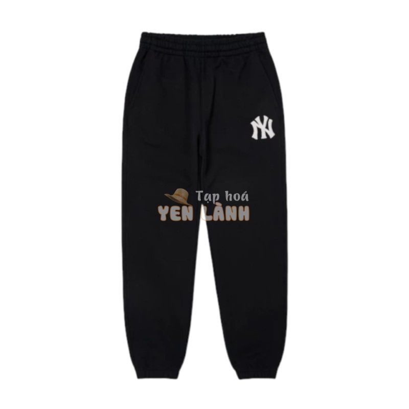 [CHÍNH HÃNG] Quần thể thao JOGGER MLB LOGO NY in nổi Trắng màu Đen – Code: 3APTL0114-50BKS