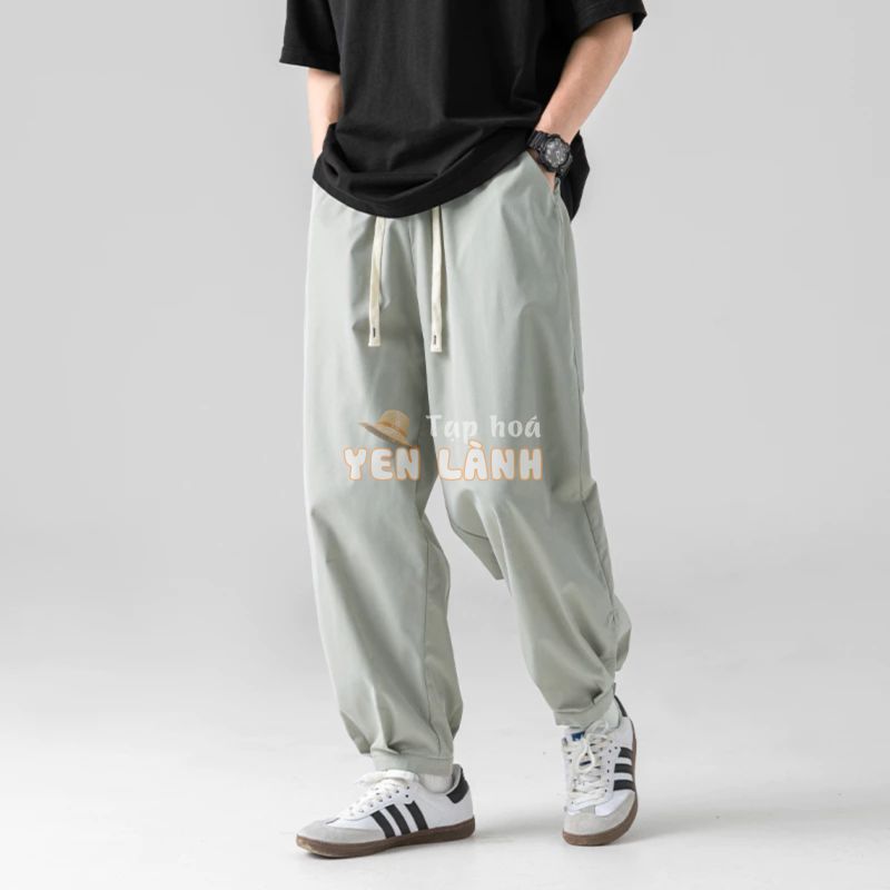 Quần baggy nam nữ Unisex ống rộng kết hợp dáng Jogger phong cách vintage Nhật Bản Naisu