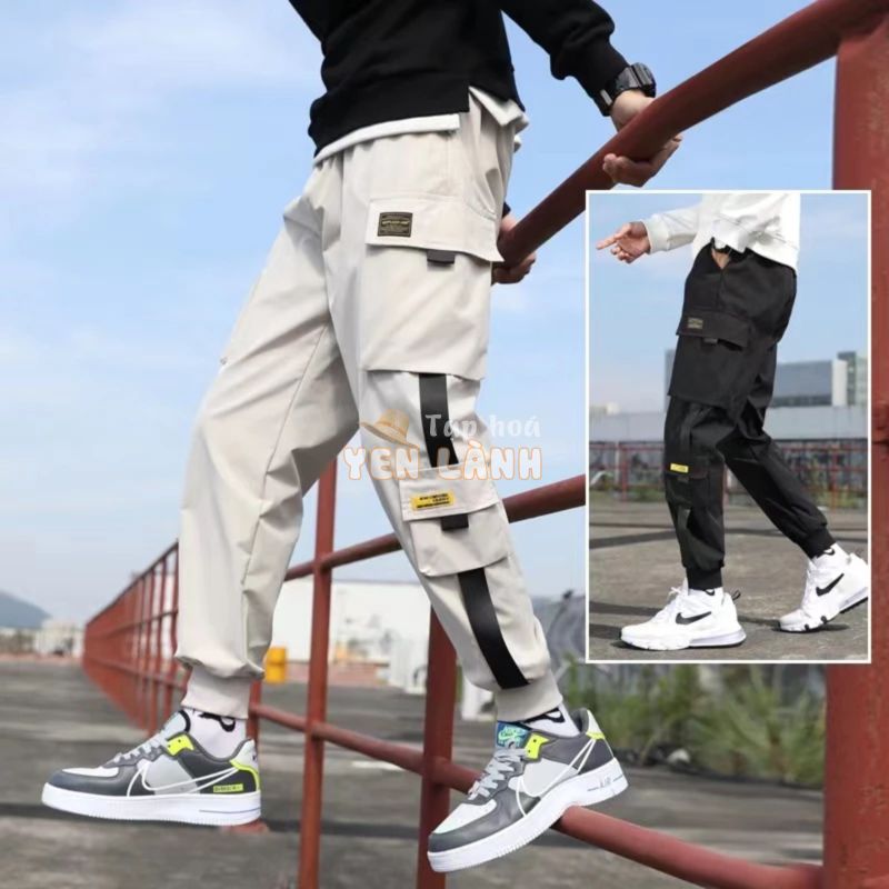 【 S-5XL】Quần Jogger nhiều túi phong cách quân đội Hàn Quốc thời trang cho nam quần túi hộp nam thời trang quần túi hộp phong cách đường phố quần thể thao nam dài bigsize