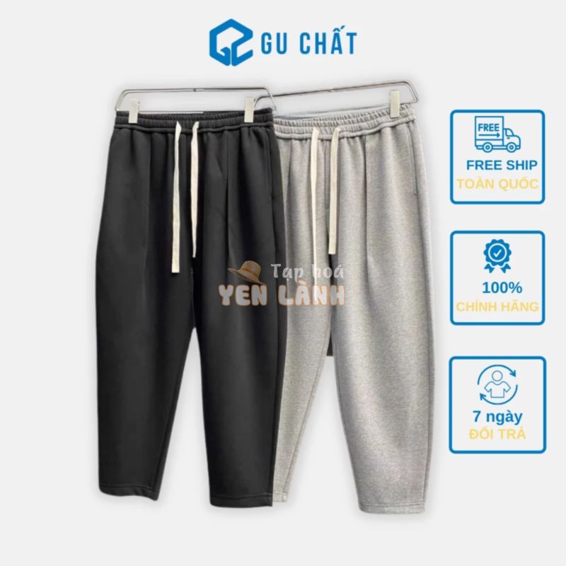 Quần Jogger Thể Thao Nam Nữ GU CHẤT, Chất Nỉ Da Cá Thu Đông Dáng Suông – GUQD02