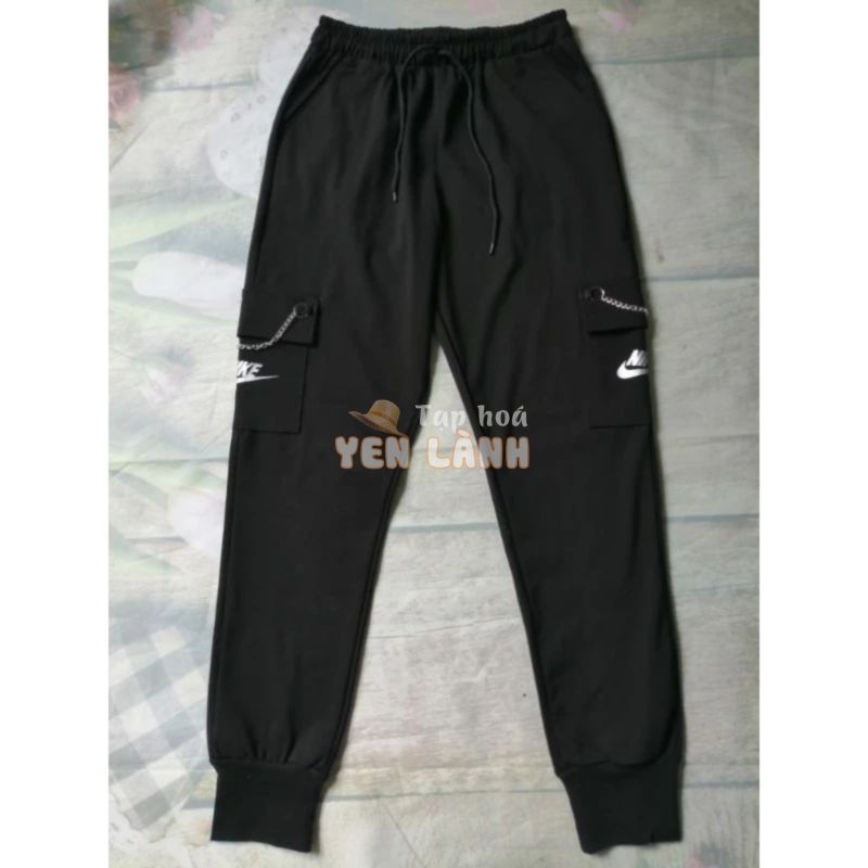 Quần Jogger Túi Hộp Dây Xích Vải Thun Umi Dày Dặn Có Giãn Nam Nữ Mặc Đẹp Mặc Đi Chơi,đi Học, Dã Ngoại