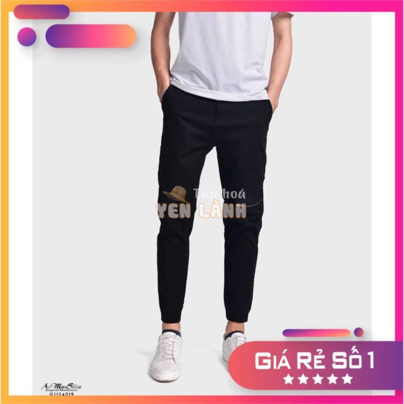 Quần jean nam jogger Routine phối khóa đầu gối