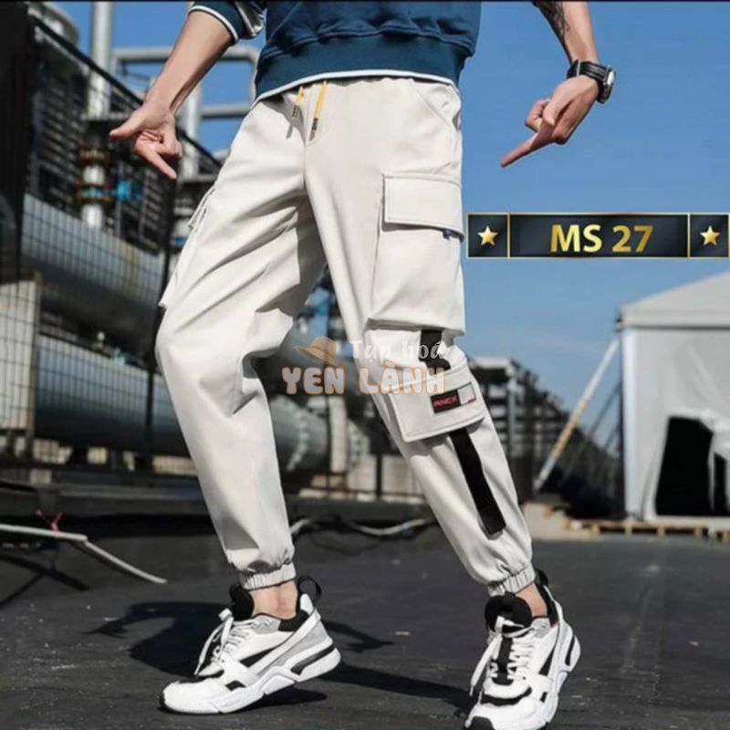 Quần jogger nam bo chân màu trắng đen không rách gối chất kaki , quần baggy nam nhiều mẫu mới hót trend 2022