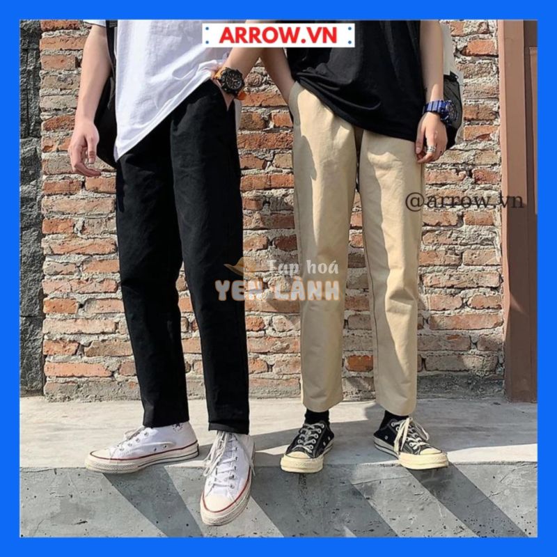 Quần kaki dài nam nữ hottrend baggy kaki ống xuông basic unisex lưng thun chất vải mềm mịn phù hợp sinh viên học sinh