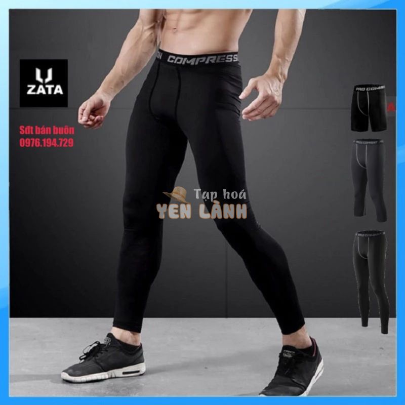 Quần Giữ Nhiệt Nam ZATA Quần Legging Nam Quần Dữ Nhiệt Nam Đá Bóng Combat Pro Cao Cấp Zata Vn – QGN