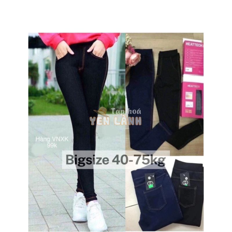 Quần Legging Giả Jean Dài – Giả Bò Jean Nữ Cao Cấp Big Size Chất Thun Dày Dặn Cao Cấp Mềm Mịn -mã Giả Bò Dài