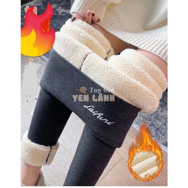 Quần legging lót lông cừu nữ siêu dày ấm áp{Quảng Châu} sư