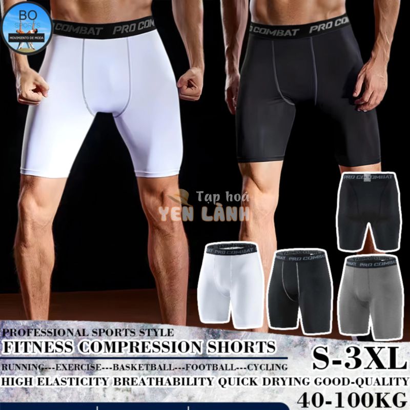 BOSPORT【Chất lượng tốt/Có trong kho】Quần Legging Tập Thể Thao Thời Trang Cho Nam Xe đạp quần lót phòng tập thể dục tốc độ khô thoáng khí cao đàn hồi