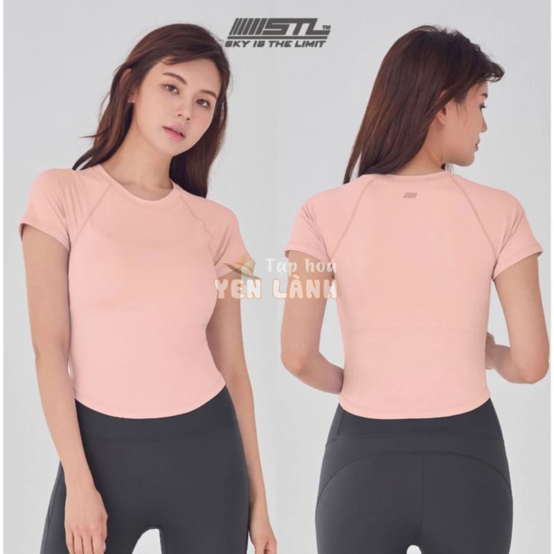 [stl] Air dry light cropped t-shirt 8 màu phong cách hàn quốc yoga fitness top gym mặc áo không tay áo t-shirt chức năng quần áo thể thao quần áo leo núi