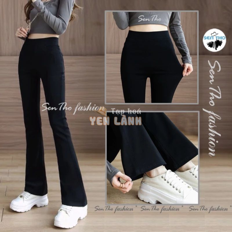 Quần Ống Loe Nữ Lưng Cạp Cao Công Sở Đi Học Đẹp, Ống Vẩy Legging Co Giãn Vải Umi Hàn Dáng Dài Đuôi Cá Bigsize – Umi Hàn