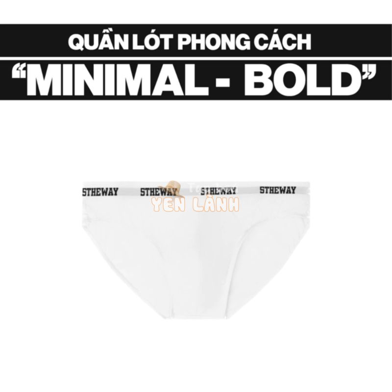 5THEWAY® HIP BRIEF UNDERWEAR in WHITE aka Quần Lót Tam Giác Nam màu Trắng.