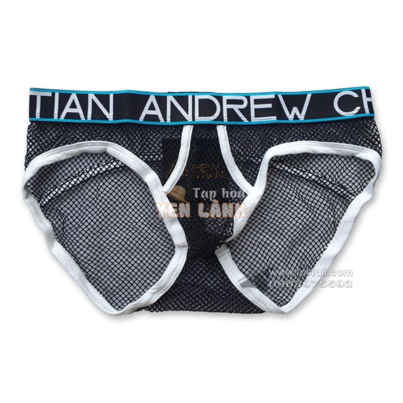 [AUT.] Quần lót nam Andrew Christian 92114 Retro Almost Naked Mesh Brief Black