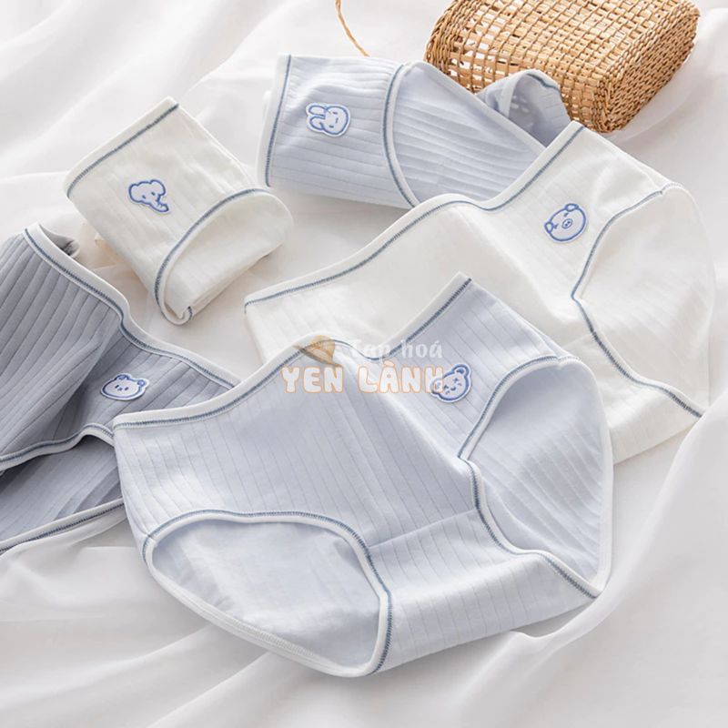 SET 5 Quần Lót Cotton Kháng Khuẩn Thông Hơi Thoáng Khí Thấm Hút Mồ Hôi Voi Con TOPBRA