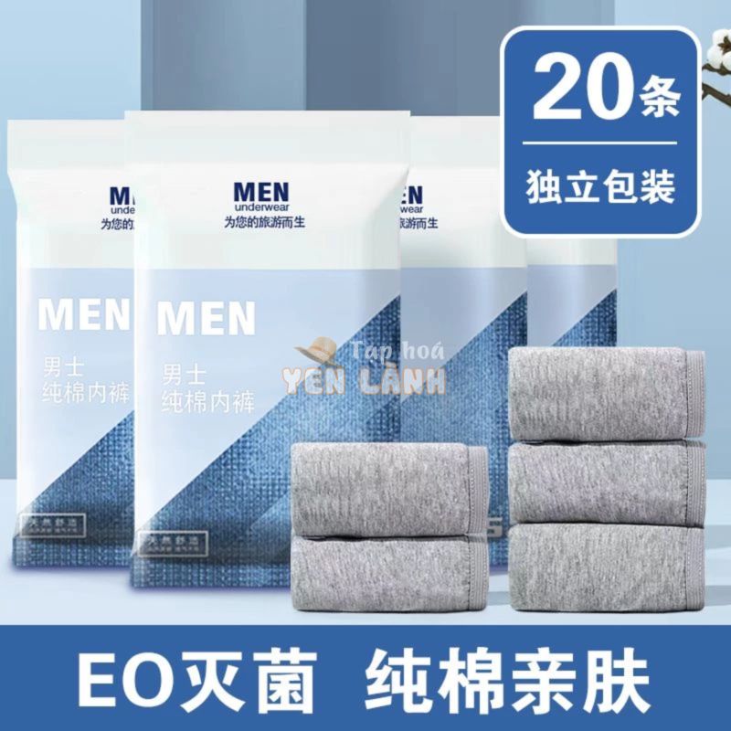 Quần Lót Boxer Cotton Nguyên Chất Khử Trùng Dùng Một Lần Đến 24 Giờ