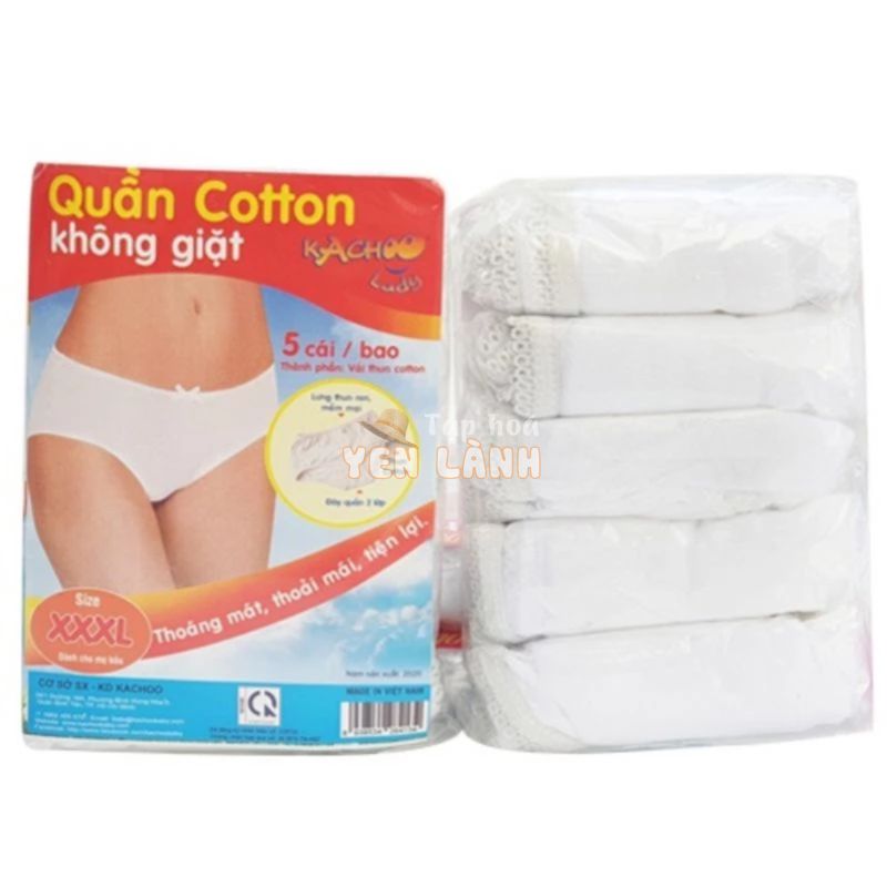 (LOẠI TỐT) Combo 5 Cái Quần Lót Cotton Mềm Mại Mặc 1 Lần Cho Phụ Nữ, Mẹ Bầu Sau Sinh Hoặc Du Lịch