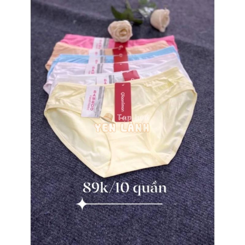 Combo 10 quần cotton lạnh cao cấp nhập khẩu từ Thái, size cho người từ 40-65kg