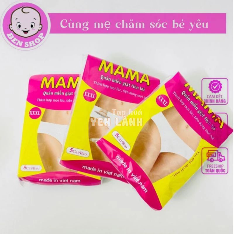 Quần lót giấy Mama cho mẹ bầu và mẹ sau sinh gói 5 cái