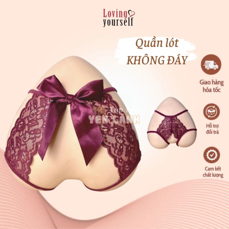 [HỎA TỐC]Quần lọt khe hở đáy ren, quần lót nữ sexy quyến rũ nội y gợi cảm LYEQ073