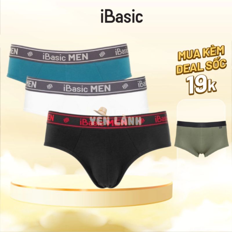 [MUA 2 TẶNG 1] Combo 3 quần lót nam Brief iBasic PANM077