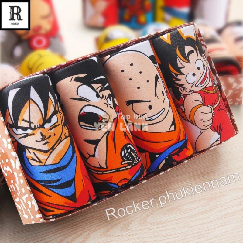 [Combo] Hộp 4 Quần Lót Nam Boxer – Quần Sịp Boxer HOẠT HÌNH Dragon Ball S001.12