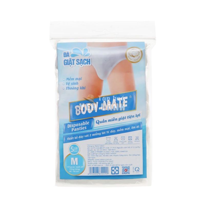 5 cái quần lót mặc một lần nam Body-Mate size M