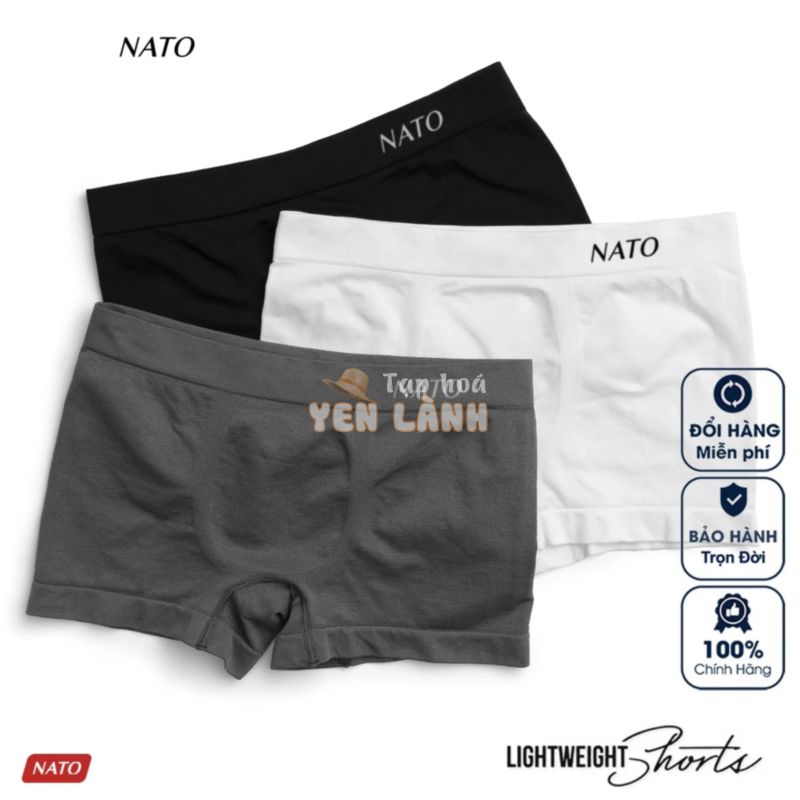 Quần Lót AMIDE Nam Vải Cotton 100% Thun Lạnh Đơn Giản Cao Cấp Màu Đen Xám Trơn Boxer Sịp Đùi Trắng Xì Lip Sì NATO