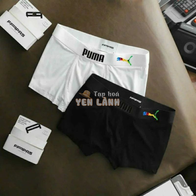 COMBO 4 Quần Lót Nam Boxer  P U M A Chất Vải Thun Lạnh Co Giản Bốn Chiều Thấm Hút Mồ Hôi Cực Tốt