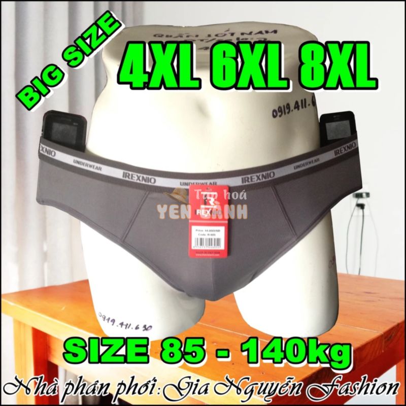 Combo 4 Quần BIGSIZE – Size lớn (3XL đến 8XL), Quần lót nam dành riêng cho người mập