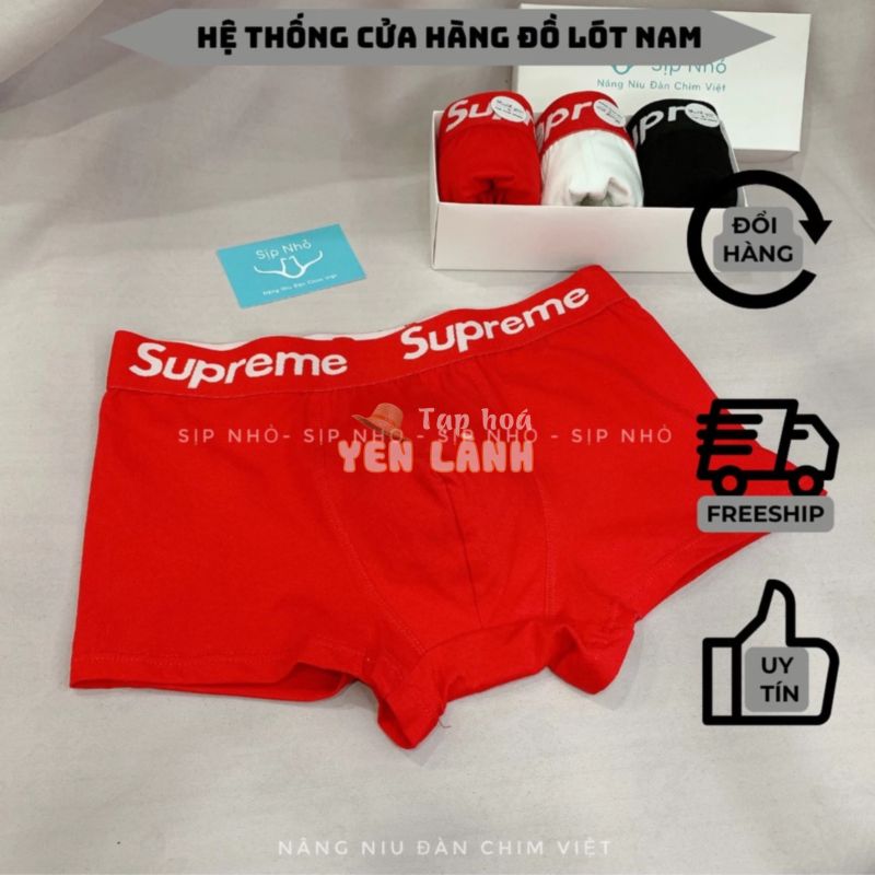 Quần sịp nam quần lót đùi nam Supreme boxer cotton trẻ trung