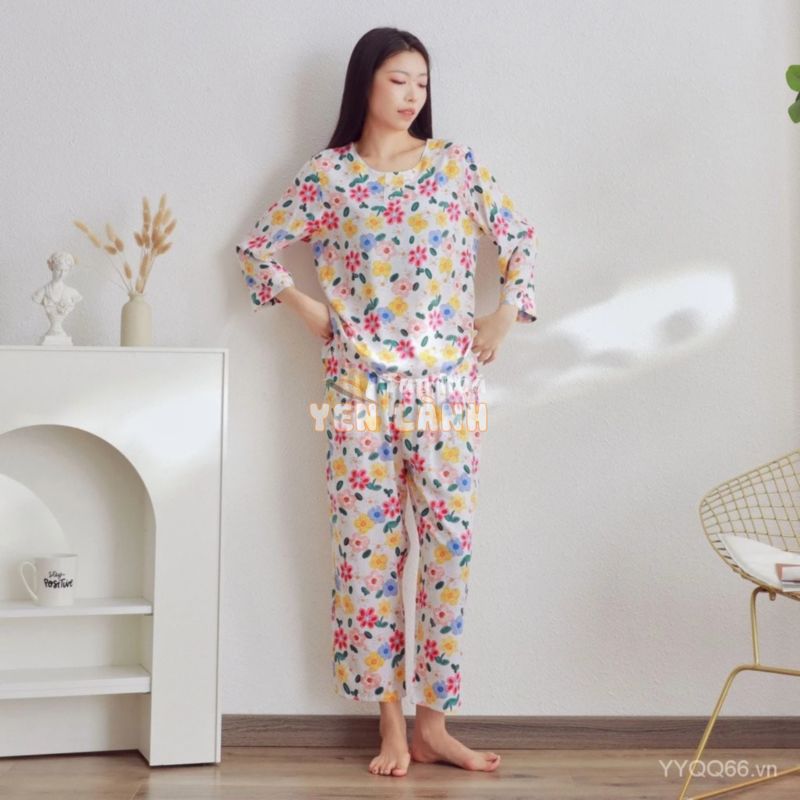 60 Người Cao Tuổi Mẹ Mỏng Phong Cách Homewear Cotton Nguyên Chất Mùa Hè Nữ Năm Xưa Phù Hợp Với Tuổi Có Thể Mặc Bên Ngoài Cotton Lụa Size Lớn 40 Bộ Đồ Ngủ