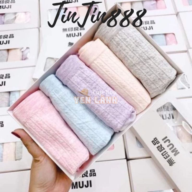 Quần lót nữ cotton ❤️ Hộp 5 Quần xuất Nhật nâng mông  ❤️ Quần lót của nữ cute dễ thương cao cấp gân tăm kháng khuẩn