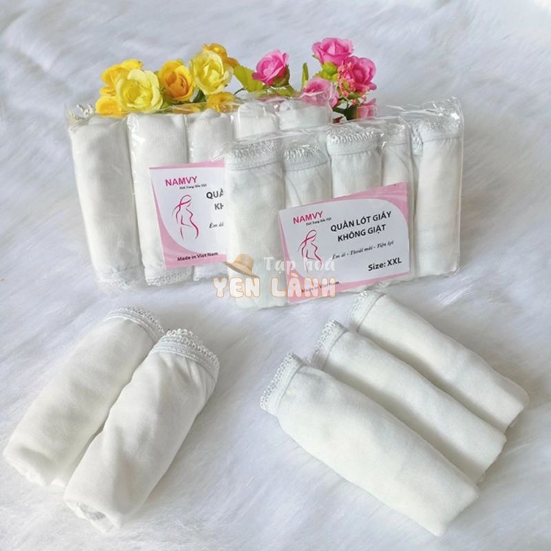 Set 5 Quần Lót Giấy nữ dùng 1 lần cotton mềm êm