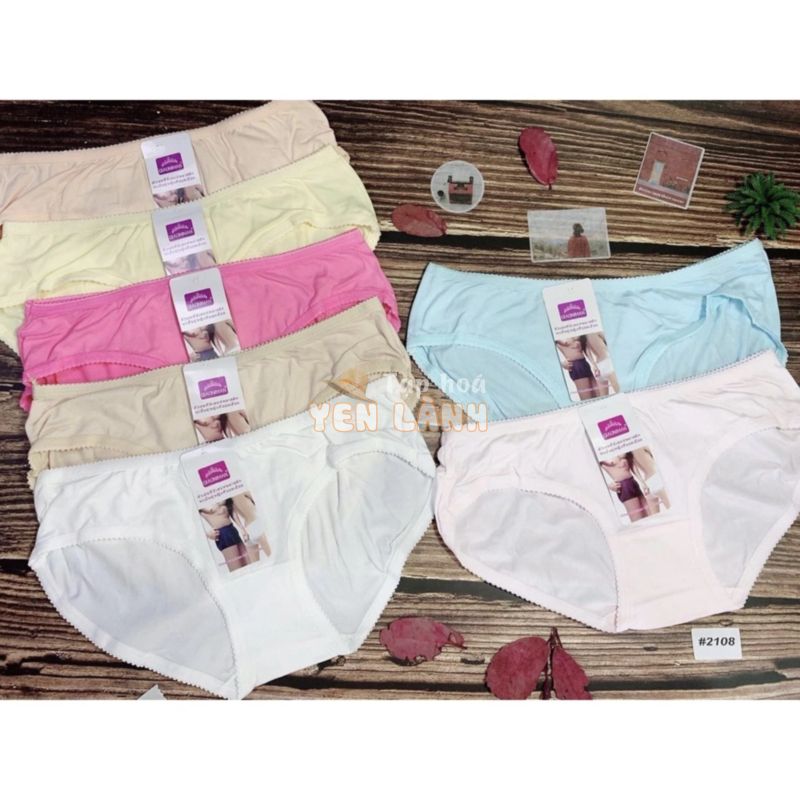 Bộ 10 quần lót nữ cotton, thích hợp cho các bạn gái từ 40-52kg (Cotton 2108)