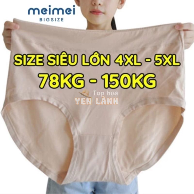 Quần lót bigsize nữ QL06 chất cotton cạp cao size to đến 150KG đáy 2 lớp kháng khuẩn – Meimei Bigsize