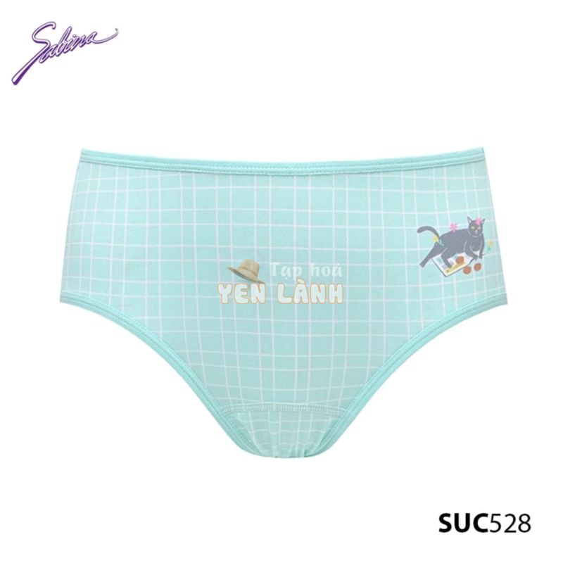 Quần Lót Lưng Vừa Cạp Cao Hoạt Hình Màu Xanh Lá Nhạt Cool Teen By Sabina SUC528GL