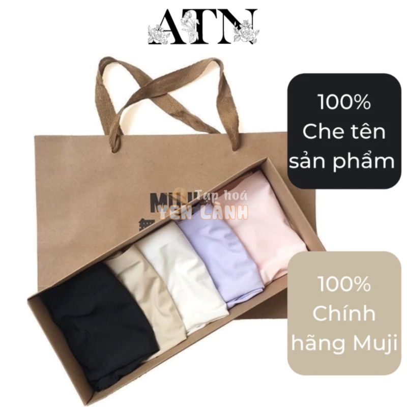 Set 5 Quần Lót Nữ Muji Cotton Co Giãn 4 Chiều, Đồ Lót Nữ Kháng Khuẩn Thông Hơi Không Kích Ứng Nhiều Màu Freesize Ant