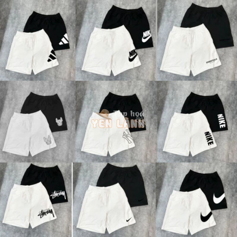 Quần short Nike MLB Adidas Stussy  cottton 100%cao cấp , quần lửng nam nữ unisex thoáng mát co dãn 4 chiều