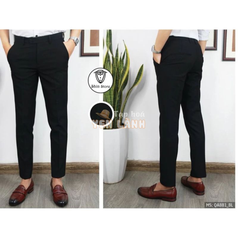 Quần Tây nam SlimFit Co dãn 4 Chiều, Chống nhăn, Chống xù, Chống bai màu – Màu Đen