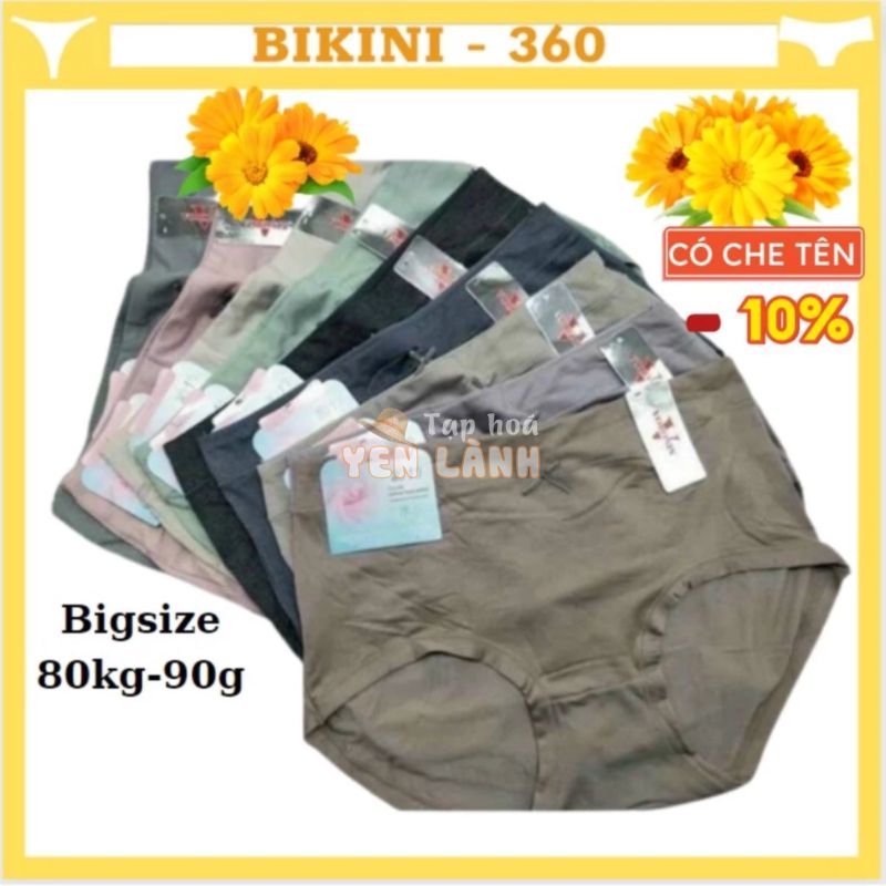 Quần lót nữ muối tiêu Q528 chất đẹp big size 3XL from to cho người béo mập 60kg-70kg 80kg; bikini