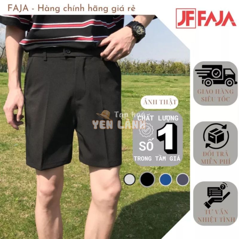 Quần short âu nam trơn FAJA dáng công sở, quần ngố tây âu nam vải chống nhăn xù