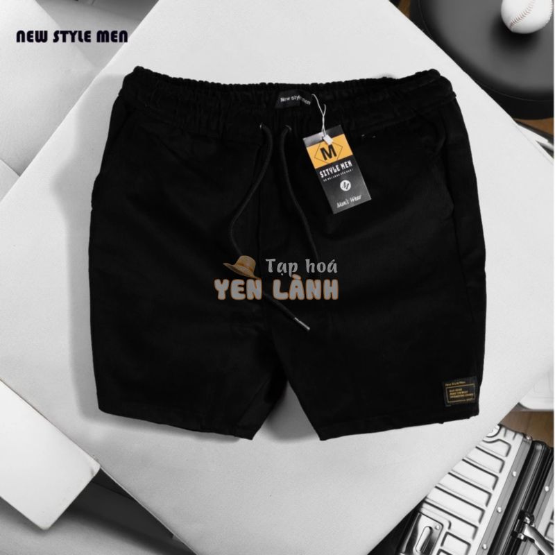 (Short nỉ cao cấp)-Quần short nam nhung tăm DENIM màu đen phong cách