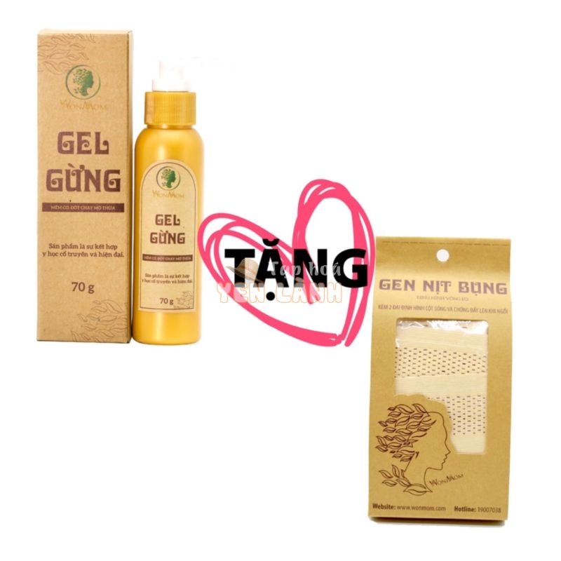 Bộ gel tan mỡ và đai quần nóng Wonmom + Tặng nịt bụng