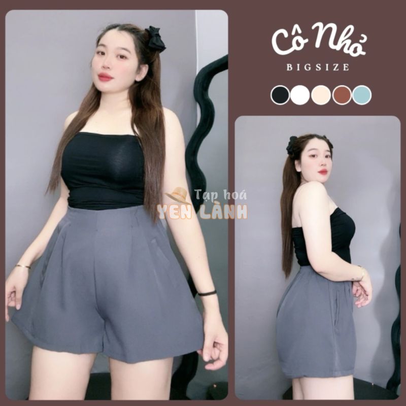 Quần Đùi Bigsize Nữ Lưng Cao Cạp Chun Co Giãn Dáng Quần Short Chữ A Ổng Rộng Vải FOS Q26